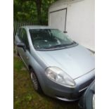 A SILVER FIAT PUNTO CY07 ASU - PETROL 1242cc - MOT EXPIRED 27th MAY 2021 - 1 KEY NO LOGBOOK - UNABLE