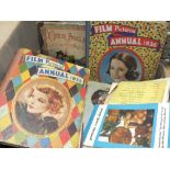 A BOX OF VINTAGE EPHEMERA TO INCLUDE 1937 STARS AND FILMS BOOK OF PRINTS, THE FAVOURITE SERIES