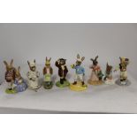 A COLLECTION OF EIGHT ROYAL DOULTON BUNNYKINS FIGURES TO INCLUDE LITTLE BOY BLUE BUNNYKINS, COOK