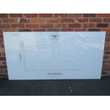 A LARGE THICK ACRYLIC BENTLEY DEALERSHIP 'PERFORMANCE CHART' ADVERTISING SIGN H 90 CM, W 180 CM