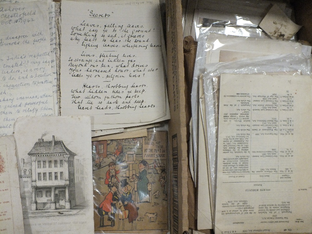 A SMALL TRAY OF UNFRAMED ENGRAVINGS, EPHEMERA ETC