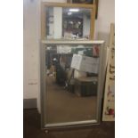 TWO MODERN MIRRORS THE LARGEST 138 CM X 57 CM