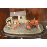 A COUNTRY ARTIST LARGE MODEL OF A FARMYARD