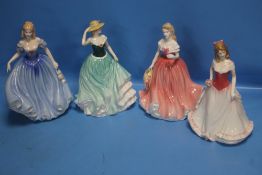 FOUR ROYAL DOULTON FIGURINES - 'ALICE', 'MELISSA', 'ROSIE' AND 'EMILY' (4)