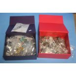 TWO BOXES OF COSTUME JEWELLERY