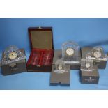 A COLLECTION OF BOXED WATERFORD CRYSTAL GLASS MAINLY CLOCKS