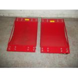 A PAIR OF HEAVY DUTY MECHANIC'S CAR VEHICLE TRANSPORT WHEEL SKID SKATES