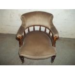 A VICTORIAN BEDROOM / BOUDOIR CHAIR