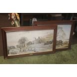 TWO FRAMED AND GLAZED ALAN INGHAM PRINTS "DOWN FROM THE HILLS" AND "SPRING IN DALES"