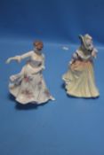 TWO ROYAL DOULTON FIGURINES - 'KATIE' AND 'HAZEL' (2)