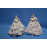 A ROYAL WORCESTER FIGURINES - 'ROYAL DEBUT' AND 'THE FAIREST ROSE' (2)