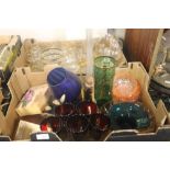 TWO BOXES OF GLASSWARE