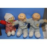 THREE CABBAGE PATCH DOLLS / KIDS