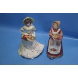 A PAIR OF ROYAL DOULTON FIGURINES - 'OLD COUNTRY ROSES' HN3692 AND 'JANE' HN3711 (2)