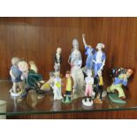 A COLLECTION OF ASSORTED CERAMIC FIGURES TO INCLUDE ROYAL COPENHAGEN EXAMPLES (13)