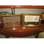 TWO VINTAGE VALVE RADIOS CONSISTING OF A GRUNDIG 2035 W/3DGB AND A COSSOR MELODY MASTER