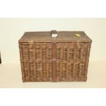 AN ANTIQUE WICKER PICNIC SET BY G W S & S