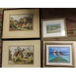 A COLLECTION OF ASSORTED PICTURES AND PRINTS TO INCLUDE A SIGNED LTD EDN PRINT OF PUFFINS ETC.... (