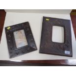 TWO VINTAGE CARVED WOODEN PICTURE FRAMES