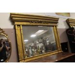 A LARGE PAIR OF DECORATIVE FIBREGLASS? OVERMANTEL MIRRORS - H 108 CM, W 140 CM