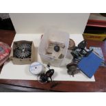 A COLLECTION OF VINTAGE FISHING ACCESSORIES TO INCLUDE A DAM ANGELROLLE BOXED FISHING REEL
