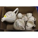 A ROYAL TUNSTALL FLORAL CHINA TEA SET