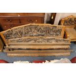 A HEAVILY CARVED MATCHING BED FRAME, W 180 CM A/F
