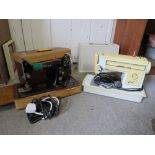 TWO CASED SINGER SEWING MACHINES