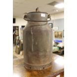 A VINTAGE MILK BUCKET WITH LID - H 51 CM