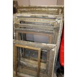 A COLLECTION OF 10 ASSORTED 19TH CENTURY GILT PICTURE FRAMES IN NEED OF RESTORATION - ASSORTED SIZES