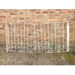 A SET OF METAL GATES - H 115 cm, W 128 cm & 108 cm