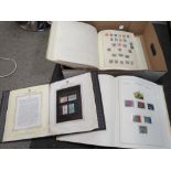 THREE STAMP ALBUMS AND CONTENTS