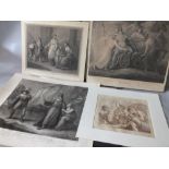 A FOLDER OF FOUR BLACK AND WHITE ETCHINGS BY LUDOVICO CARACCIOLO (1746-1841), depicting Italianate