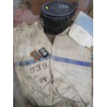 WW2 INTEREST: A COLLECTION OF MILITARY ITEMS FOR SGT. D SKINNER, TO INCLUDE TWO RAF SACKS, VARIOUS