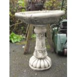 A MODERN CONCRETE BIRD BATH H - 70 CM