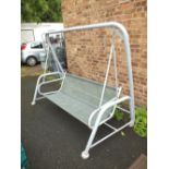 A MODERN GARDEN SWING BENCH OVERALL W - 194 CM