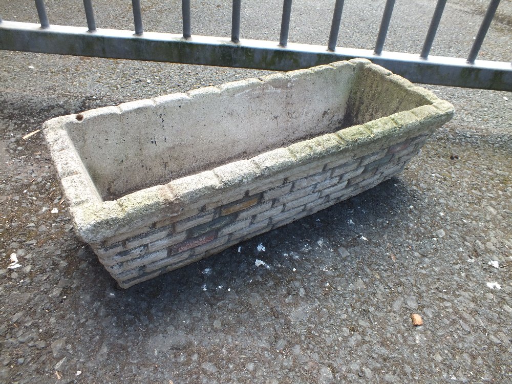 CONCRETE RECTANGULAR GARDEN PLANTER