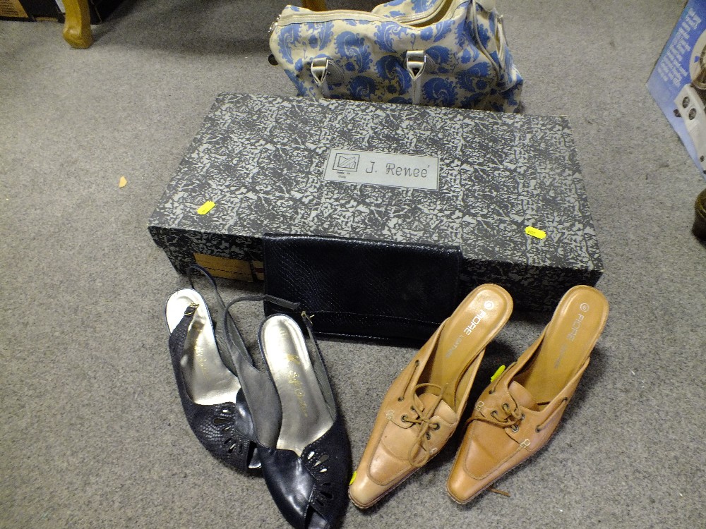 A PAIR OF BOXED J.RENEE ITALIAN LEATHER HIGH HEAL BOOTS, TOGETHER WITH TWO OTHER PAIRS OF SHOES - Image 2 of 3