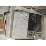 A CARRY CASE OF PICTURES, PRINTS AND EPHEMERA TO INCLUDE SHEET MUSIC, MAPS, ETC