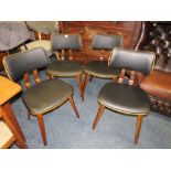 A SET OF FOUR MODERN 'EAMES' STYLE DINING CHAIRS