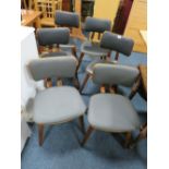 A MIXED MODERN SET OF SIX 'EAMES' STYLE DINING CHAIRS