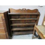 A LARGE OPEN BOOKCASE W-124 CM