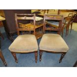 A PAIR OF EDWARDIAN DINING CHAIRS