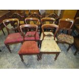 A SET OF MID VICTORIAN MAHOGANY DINING CHAIRS