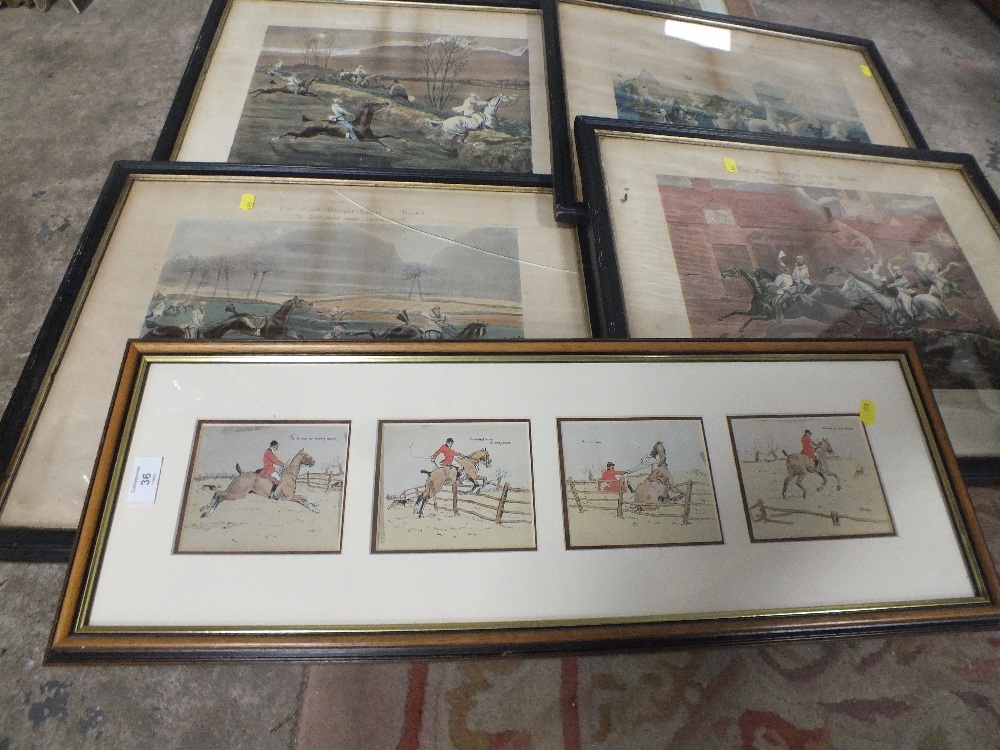 A COLLECTION OF HUNTING SCENE PRINTS - Bild 5 aus 5