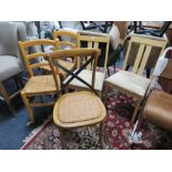 FIVE ASSORTED MODERN DINING CHAIRS TO INCLUDE A BENTWOOD EXAMPLE