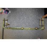 A VINTAGE BRASS FIRE FENDER A/F W- 135CM