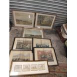 A COLLECTION OF HUNTING SCENE PRINTS