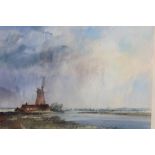 IVAN TAYLOR (1943). 'The Derelict Mill, River Thurne, Norfolk', signed lower left, watercolour,