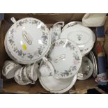 A TRAY OF ROYAL WORCESTER JUNE GARLAND DINNERWARE TO INCLUDE A TUREEN